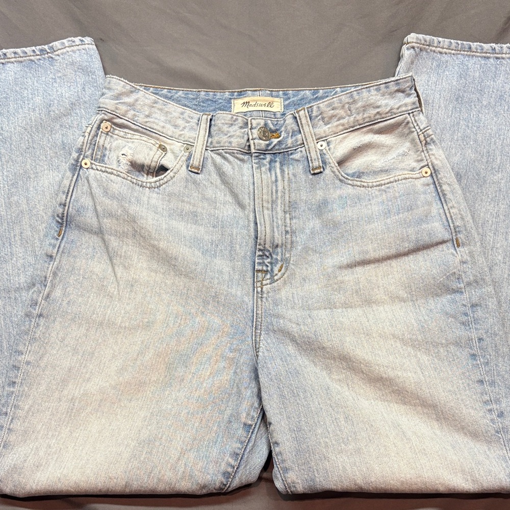 Madewell The Curvy Perfect 90s Vintage High-Rise Light Wash Mom Jeans Size 26